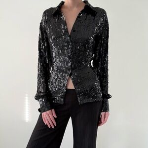 Spenser Jeremy 100% silk sequin blouse